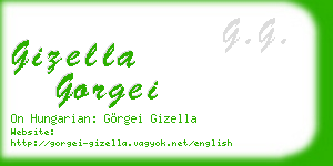 gizella gorgei business card